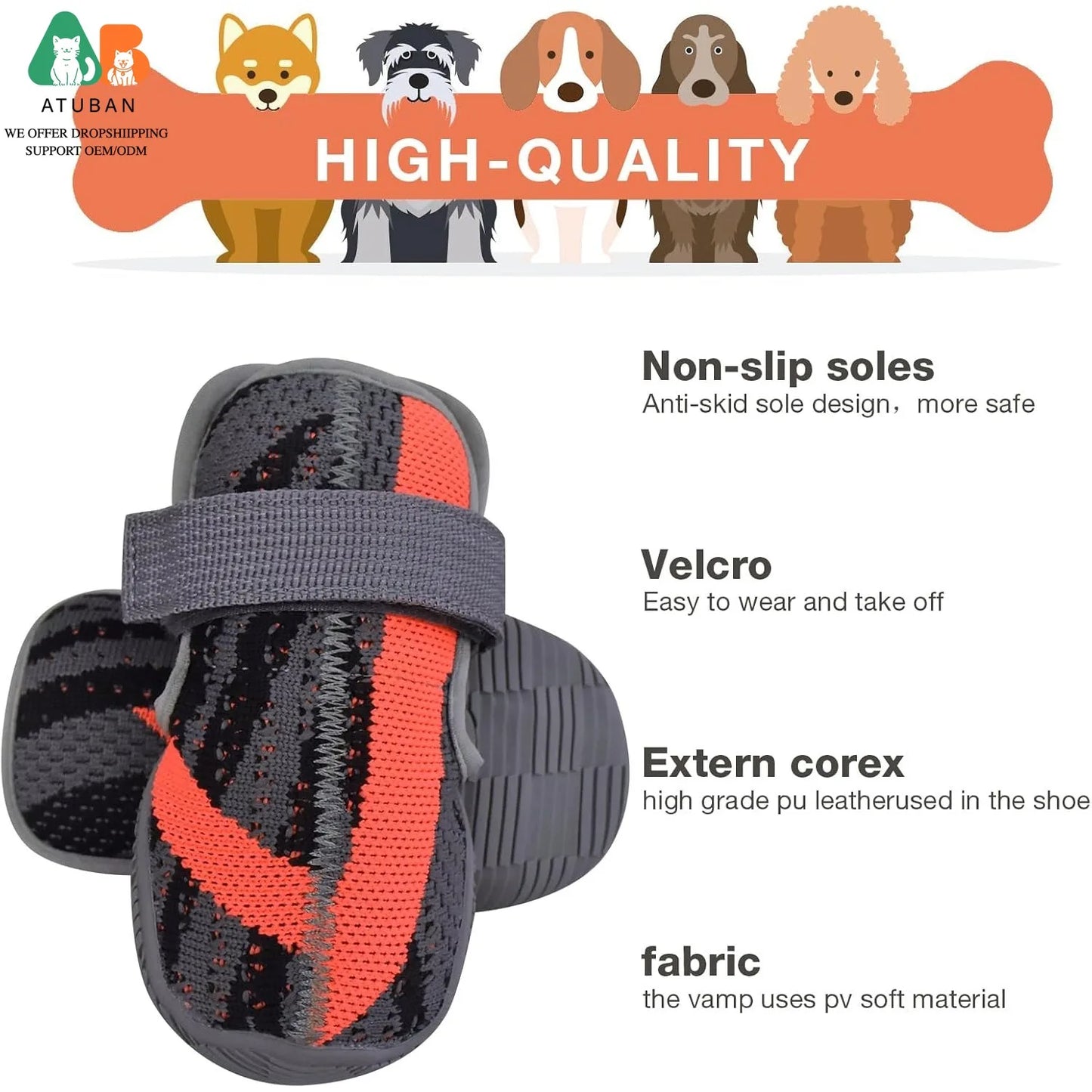 Leichte Outdoor-Hundeschuhe für jedes Abenteuer